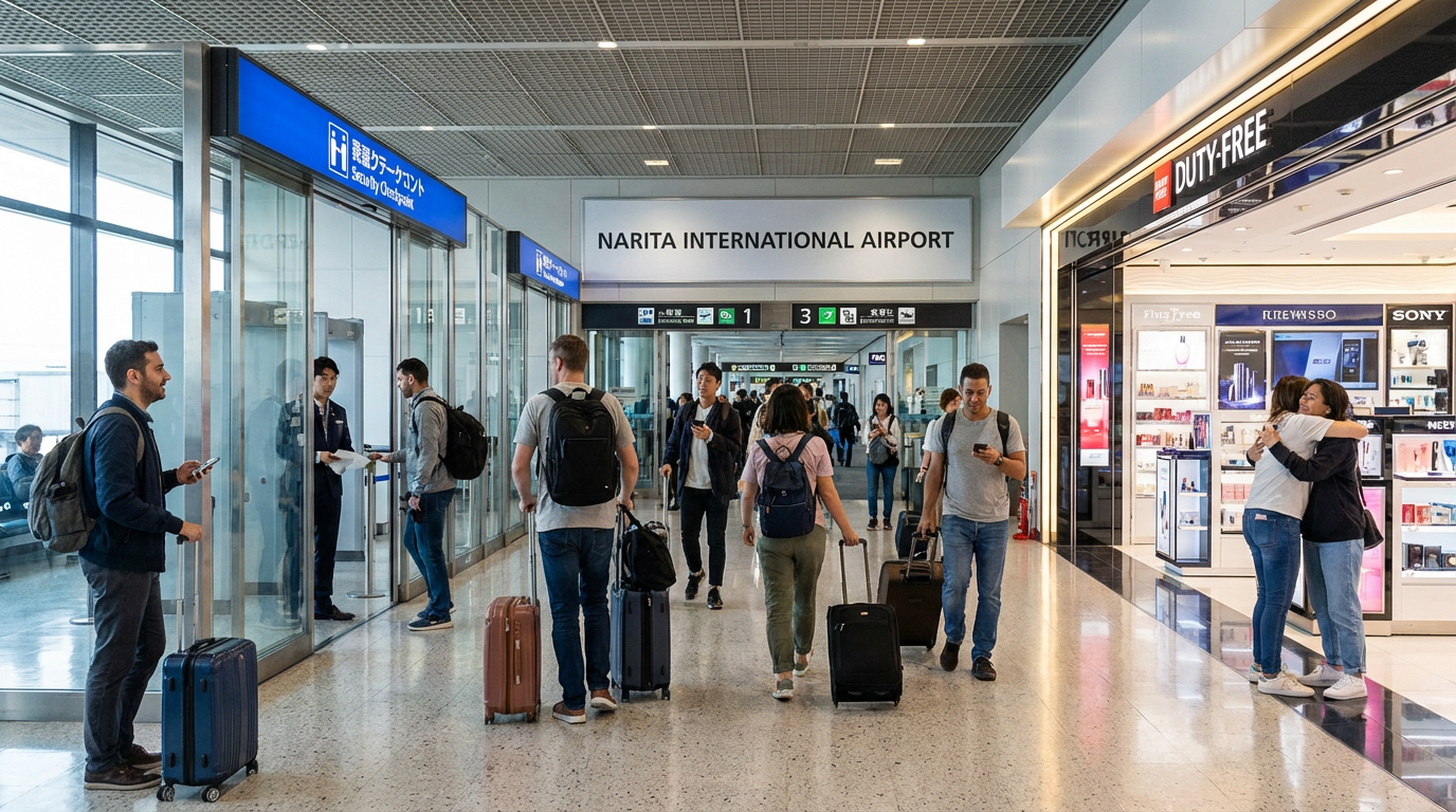 Departure from Narita Airport